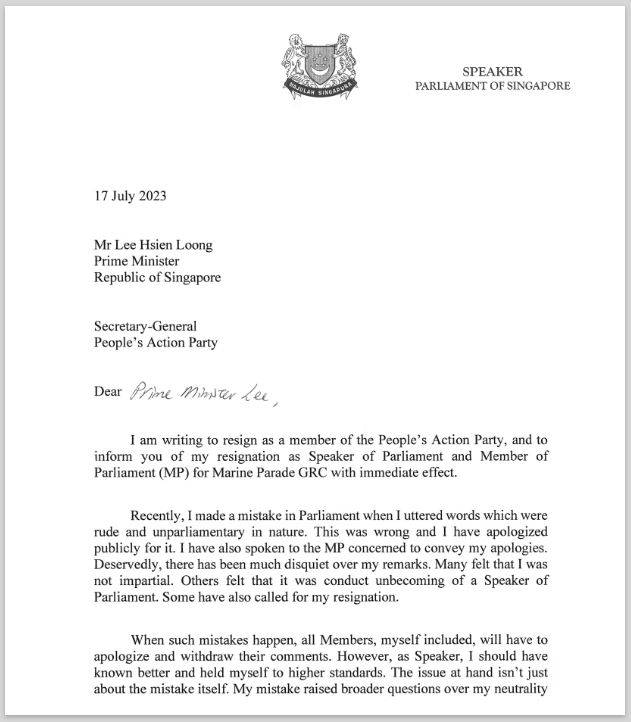 Letter From Tan Chuan Jin To Prime Minister Lee Hsien Loong 1