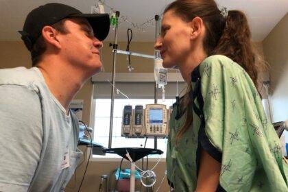 Jenny Appleford With Husband Kyle In Hospital