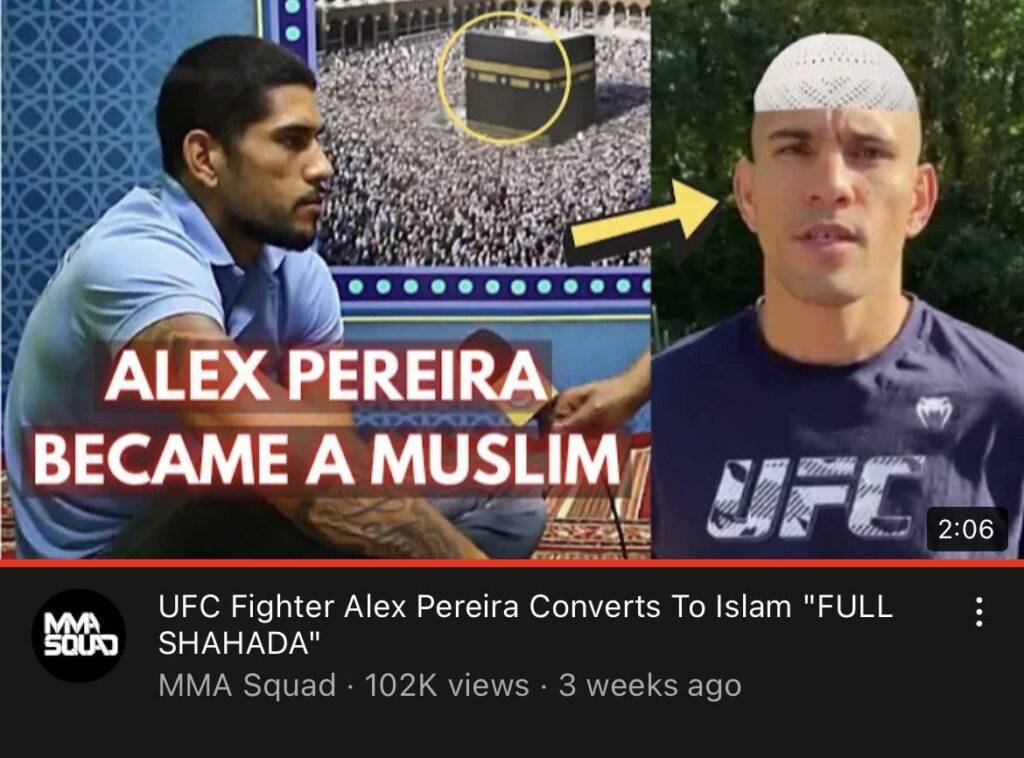 Is Alex Pereira Muslim