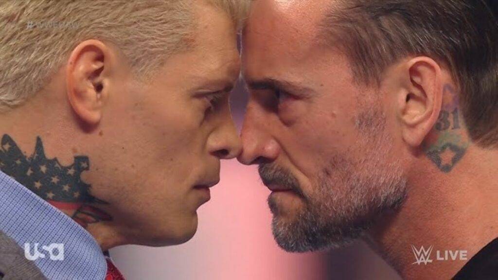 Cody Rhodes And Cm Punk Face To Face