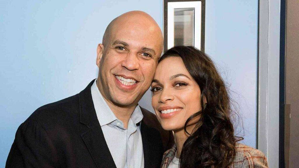 Rosario Dawson with Cory Booker 