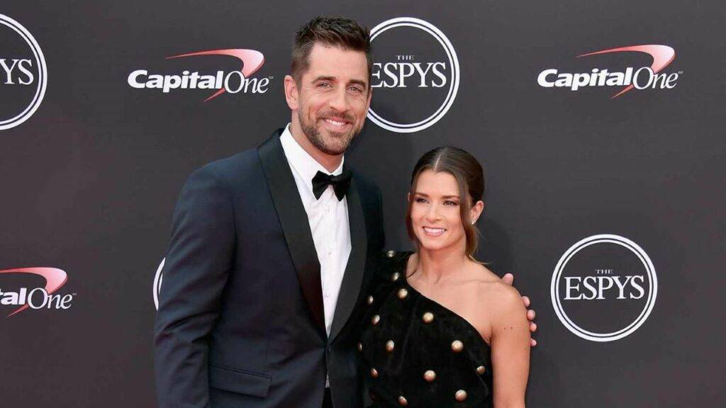 Danica Patrick with Aaron Rodgers