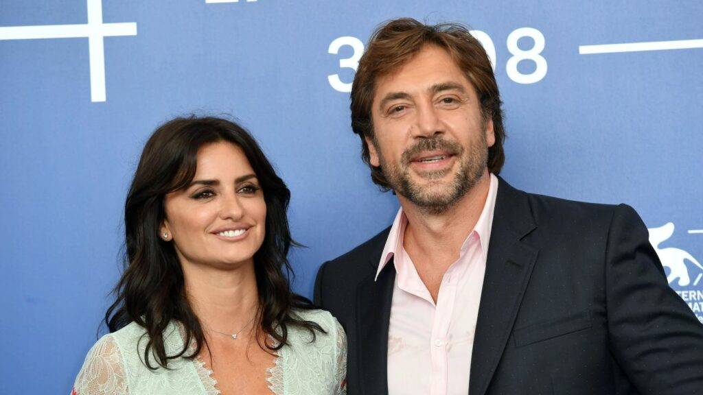 Penelope Cruz with her husband