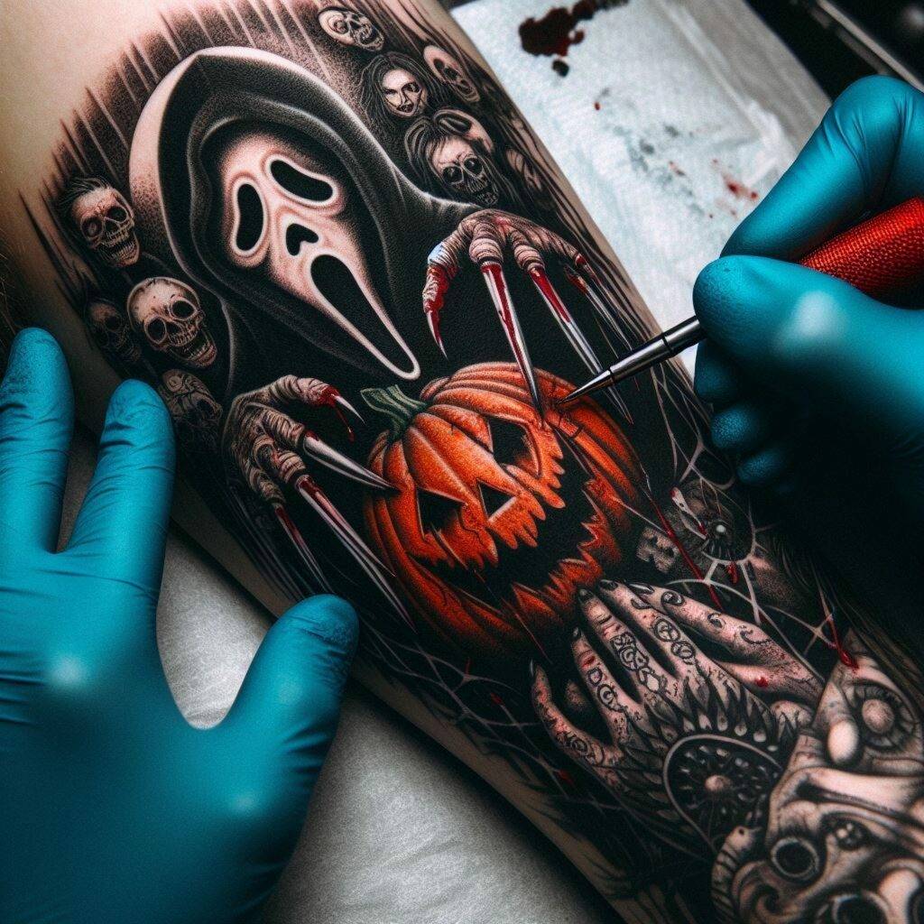 Simple Horror Movie Themed Tattoos