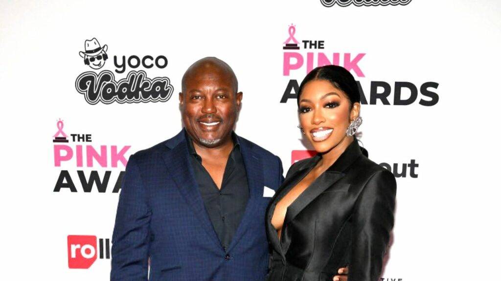 Simon Guobadia and Porsha Williams attend the 2023 Pink Awards