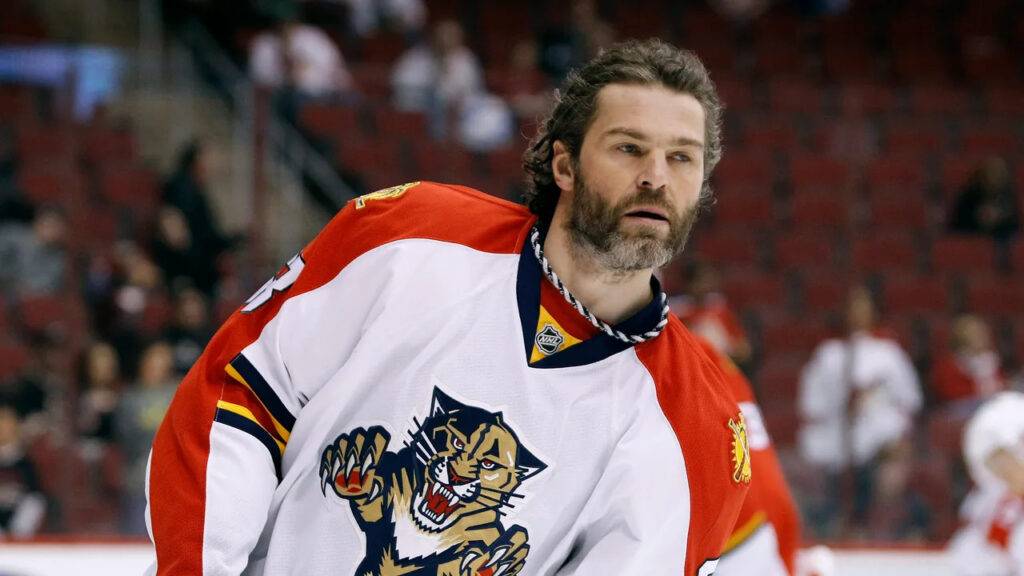 Czech professional ice hockey right winger Jaromir Jagr 