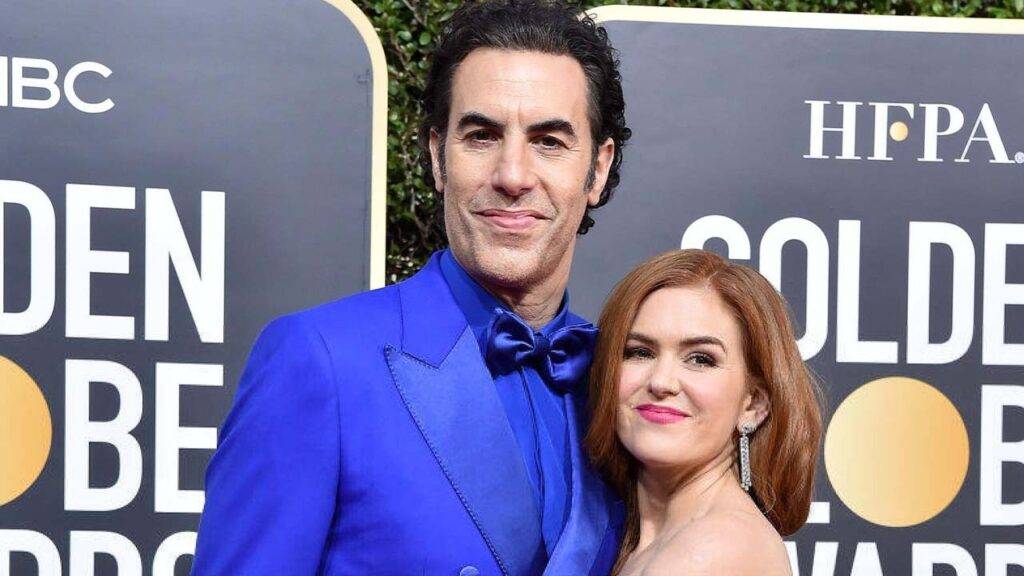 Sacha Baron Cohen And Isla Fisher Attend The 77th Annual Golden Globe Awards