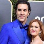Sacha Baron Cohen And Isla Fisher Attend The 77th Annual Golden Globe Awards