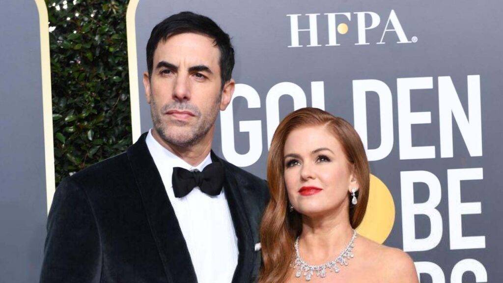 US actress Isla Fisher R And Husband English Actor Sacha Baron Cohen