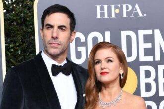 Us Actress Isla Fisher R And Husband English Actor Sacha Baron Cohen